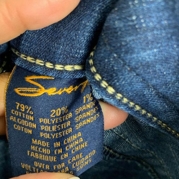 7 for All Mankind Womens Bootcut Distressed Jeans - Picture 8 of 8